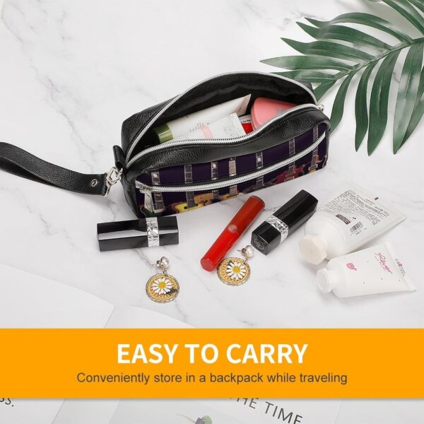 Guitar Collection Pencil Case Large Capacity Leather Pencil Pouch with Zipper, Portable Small Makeup Bag, Office Supplies Organizer for Women Men