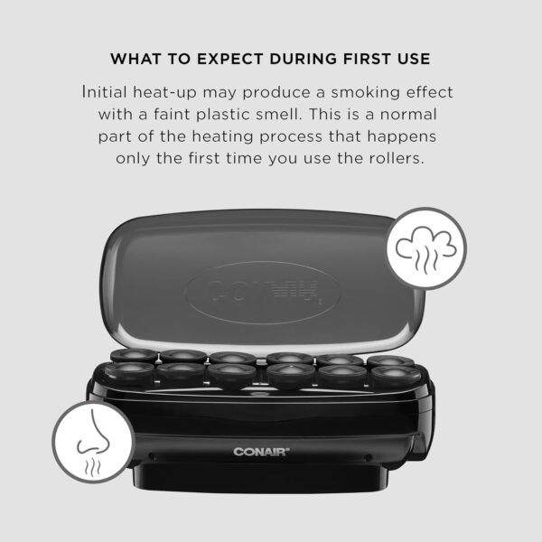 Conair Hot Rollers Hair Curlers for Long, Medium and All Hair | Heated Rollers with Hair Roller Clips Included | 1 1/2-inch Rollers | Amazon Exclusive