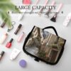 Hanging Toiletry Bag for Women Men Portable Waterproof Makeup Bag Organizer Italian Town Street Travel Toiletry Bag