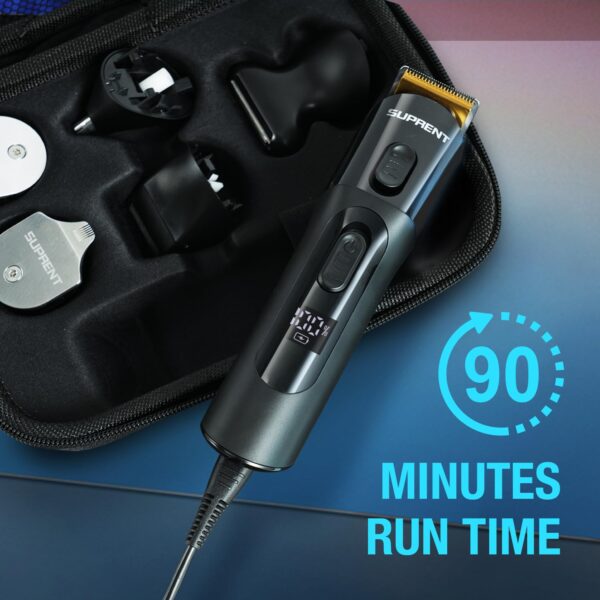 SUPRENT Hair Trimmer for Men- 16 Pieces Mens Grooming Kit with Electric Hair Trimmer, Mustache Body Face Mens Grooming Kit,IPX7 Waterproof, Premium Gift, Suitable for Hair, Nose and Ear