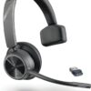 Poly Voyager 4310 UC Wireless Bluetooth Headset (Plantronics) - Single-Ear w/Noise-Canceling Boom Mic - Connect to PC/Mac/Mobile - Works w/Teams, Zoom & More - Amazon Exclusive,Black