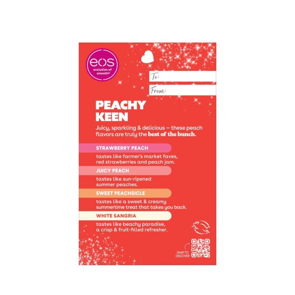 eos Lip Balm Gift Set- Peachy Keen, Limited-Edition Lip Moisturizer, Variety Pack, 0.14 oz, 4-Pack