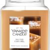 Yankee Candle Large Jar Scented Candle with up to 150 Hour Burn Time, Soy Wax Blend for Cleaner Consistent Burn, 22 oz Jar Candle with Room Filling Fragrance, Salted Caramel