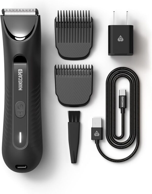 MANSCAPED® The Lawn Mower® 3.0 Plus Groin & Body Hair Trimmer – Updated SkinSafe™ Trimmer Blade, Waterproof Wet/Dry Groomer, USB-C Rechargeable, Men’s Wireless Ball Shaver