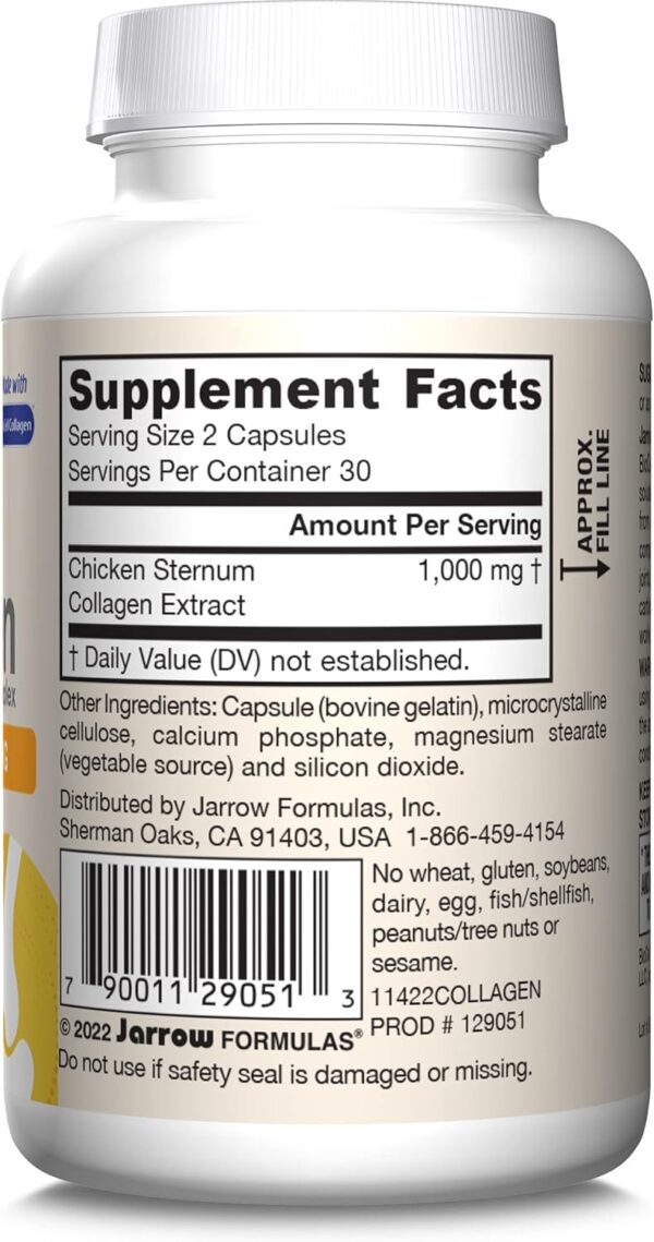 Jarrow Formulas Type II Collagen Complex 1000 mg Supplements, Supports Skin and Joint Health, 60 Capsules, 30 Day Supply