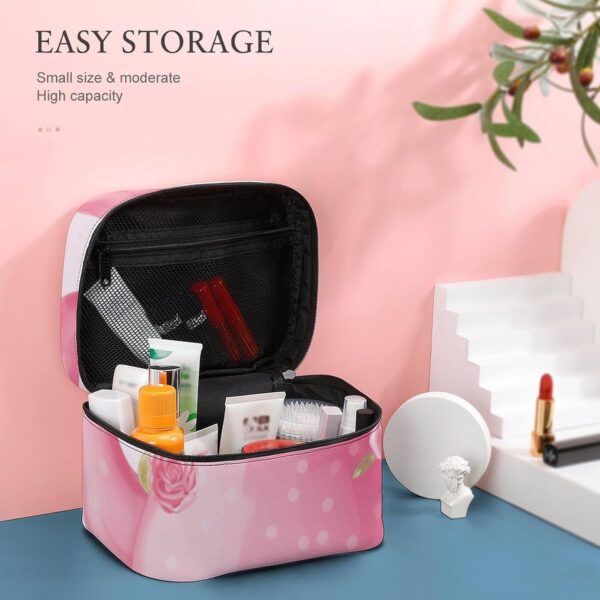 Teapot Makeup Bag, Cosmetic Organizer Case Large Portable Capacity Make Up Bags Women Travel Toiletry Bags with Handle And Divider