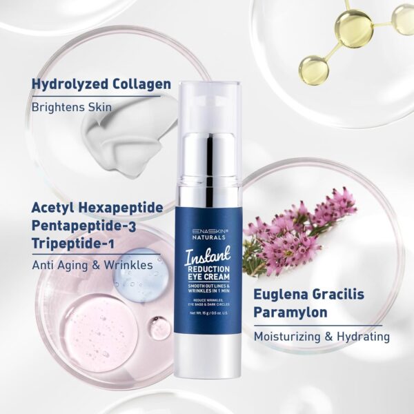 Enaskin Naturals Instant Eye & Face Lift Cream - Rapid Tightener and Wrinkle Filler for Deep Wrinkles - 0.5 oz