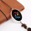 Pisces Zodiac Constellation Car Hanging Ornaments Crystal Rearview Mirror Swing Pendant Accessories Ellipse