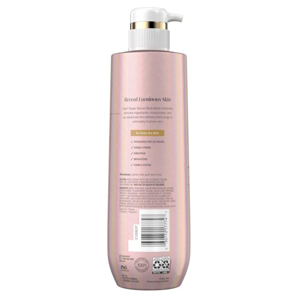 Olay Super Serum Body Wash for Extra Dry Skin, 24hr Long Lasting Hydration, 5+ Ingredient Serum Complex for Bright Even Firm Luminous Skin, 18.5 fl oz