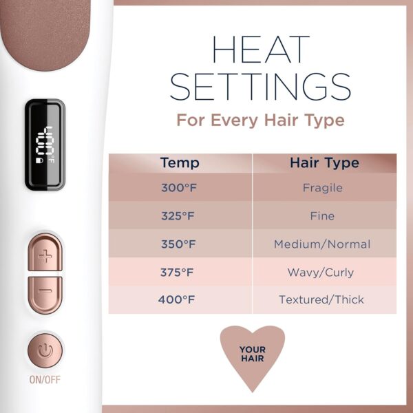 Conair Double Ceramic Straightening Brush, Heated Straightening Brush for Smooth Shiny Hair, V-Shaped Heat Bristles for Closer Contact