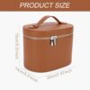 Makeup Bag, 20x15x14cm PU Leather Make up Bag with Removable Divider, Travel Cosmetic Bags, Portable Makeup Case for Women