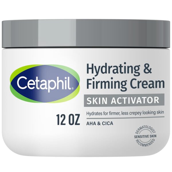 Cetaphil Skin Activator Hydrating & Firming Body Cream 12oz, Mandelic Acid (AHA) and Centella Asiatica (CICA) Cream, Hydrates and Firms Aging Skin, Anti-Aging Skin Care, 12 oz