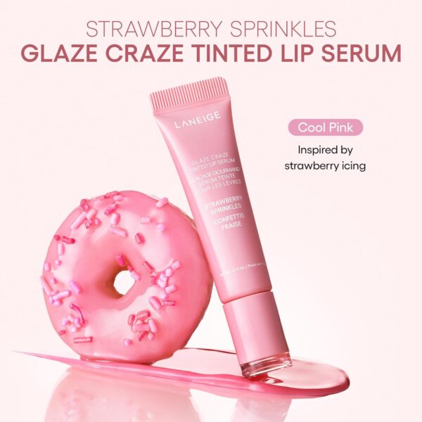 LANEIGE Glaze Craze Tinted Lip Serum: Plumping, Nourishing Hydration with Polypeptide