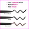 wet n wild Mega Last Breakup Proof Retractable Eyeliner - Ultra-Fine Brush, Waterproof,16-Hour Long-Lasting Wear - Cruelty-Free & Vegan - Black