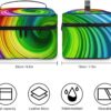 Rainbow Spiral Makeup Bag, Cosmetic Organizer Case Large Portable Capacity Make Up Bags Women Travel Toiletry Bags with Handle And Divider