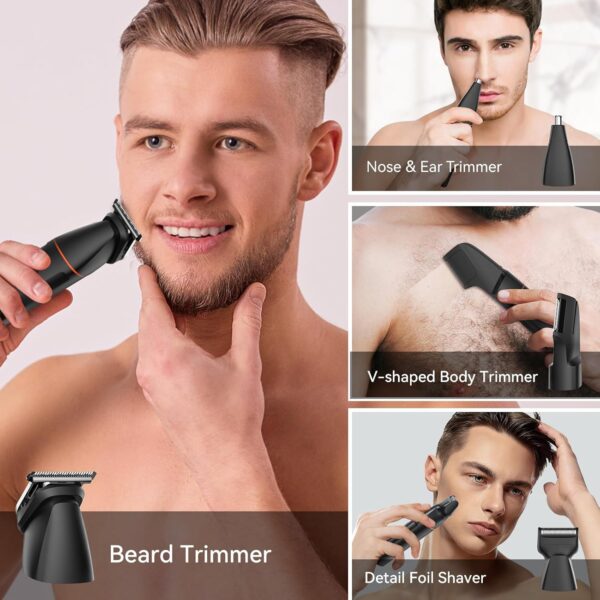 Manscape Body Hair Trimmer for Men, Waterproof Pubic, Groin & Ball Shaver, No-Nick Mens Grooming Kit with LED Display, Type-C USB Rechargeable, Guide Comb & Travel Lock
