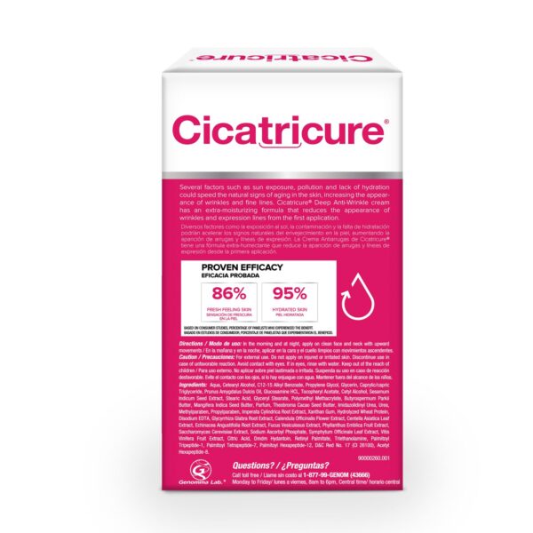 Cicatricure Deep Anti-Wrinkle Face & Neck Cream, Reduces the Appearance of Wrinkles from 1st Use, Face Moisturizer, Anti-Aging Cream, Non-Greasy Wrinkle Cream for Women, Neck Cream, 2.1 Ounces