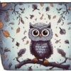 Linen Makeup Bag For Women, Waterproof Travel Cosmetic Organizer Lightweight Zipper Travel Toiletry Bag Organizer Owl Tree Branches Makeup Brushes Storage Bag