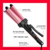 Revlon 3 Barrel Jumbo Hair Waver | Long-Lasting, Natural Looking Waves, (Pink)