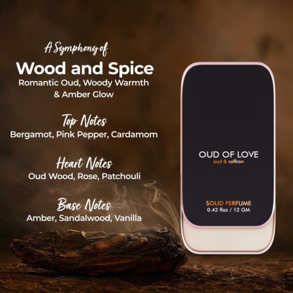 THE LOVE. Coo-. Oud of Love Solid Perfume for Men & Women | Long-Lasting Woody & Spicy Fragrance Balm | Alcohol-Free, Travel-Friendly, Pocket Perfume Stick | Luxury Scent - 12gm