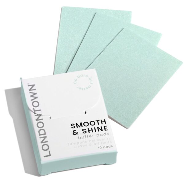 LONDONTOWN Smooth & Shine Buffer Pads - Nail Buffer for Natural Nails for Smoothing, Shaping & High Shine Polishing | Travel Friendly, 10 Count