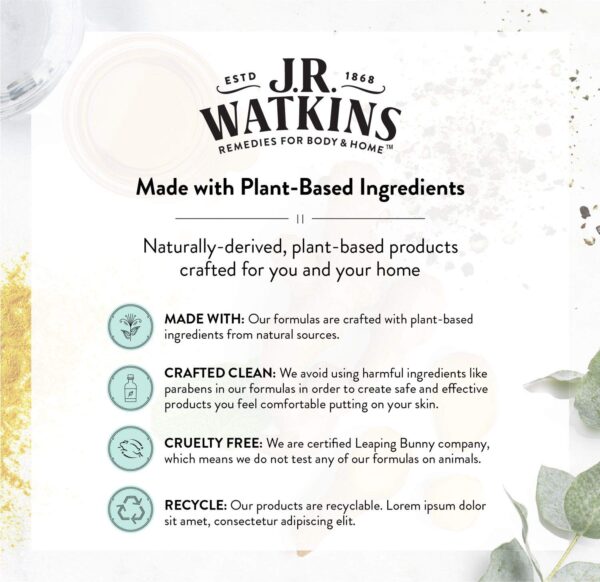 J.R. Watkins Natural Hydrating Body Oil Mist, Lemon Cream, Moisturizing Body Oil Spray for Glowing Skin, USA Made and Cruelty Free, 6 fl oz, Single