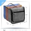 Lewis N. Clark Brushed Twill Hanging Toiletry Kit Bag for Travel Accessories, Shampoo, Cosmetics + Personal Items, Gray, One_Size