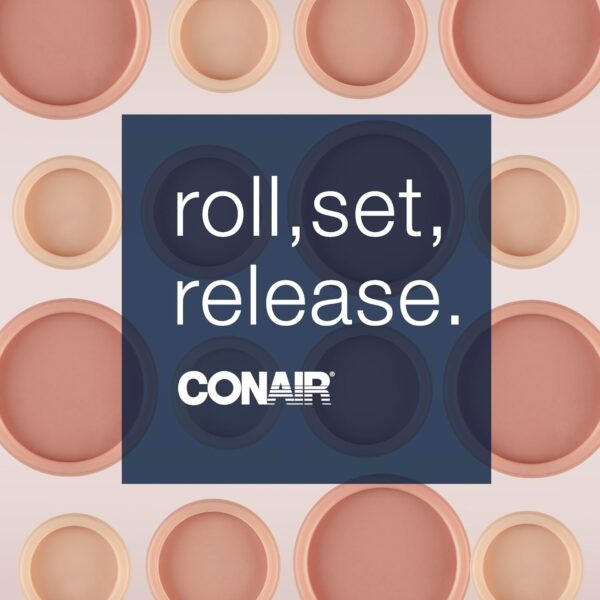Conair Double Ceramic Hot Rollers for Long, Medium, and All Hair - Hair Curler - Hair Roller Clips Included - 1/2 inch, 3/4 inch, and 1 inch Rollers