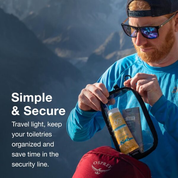 Osprey Ultralight Clear Liquids Pouch for Travel, Black