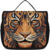 Hanging Toiletry Bag for Women Men Portable Waterproof Makeup Bag Organizer New Year Tiger Logo Design Travel Toiletry Bag
