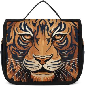 Hanging Toiletry Bag for Women Men Portable Waterproof Makeup Bag Organizer New Year Tiger Logo Design Travel Toiletry Bag