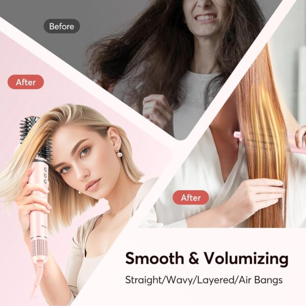 5 in 1 Hair Styler - Professional High Speed Hot Air Styler, Frizz-Free Hair Dryer Brush, No Heat Damage Air Styler Wrap - Hair Dryer, Curl, Volumize, Straighten,Gifts for Women, Travel
