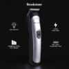 Brookstone - Hair & Beard Trimmer Kit, Precision Grooming for Hair, Beard, & Body with Adjustable Combs, Charging Base & Accessories (14-Piece)