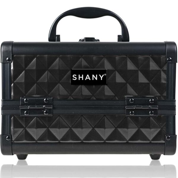 SHANY Chic Makeup Train Case Cosmetic Box Portable Makeup Case Cosmetics Beauty Organizer Jewelry storage with Locks, Multi trays Makeup Storage Box with Makeup Mirror - Twilight