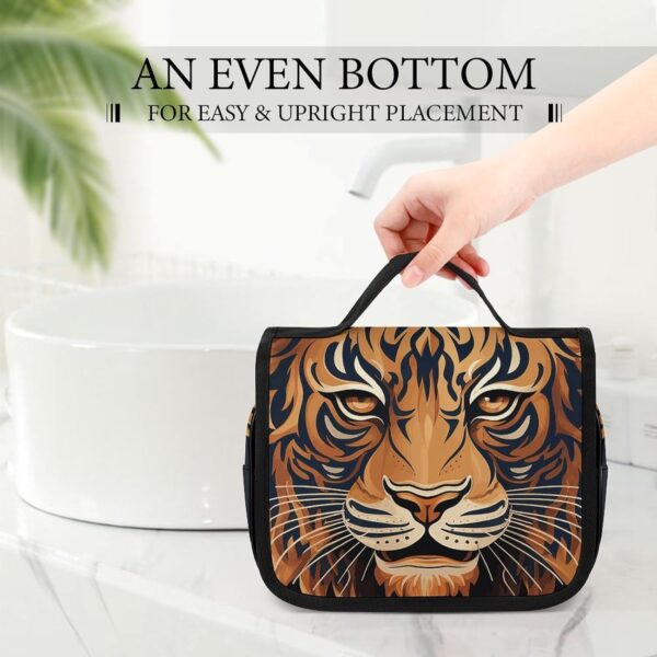 Hanging Toiletry Bag for Women Men Portable Waterproof Makeup Bag Organizer New Year Tiger Logo Design Travel Toiletry Bag