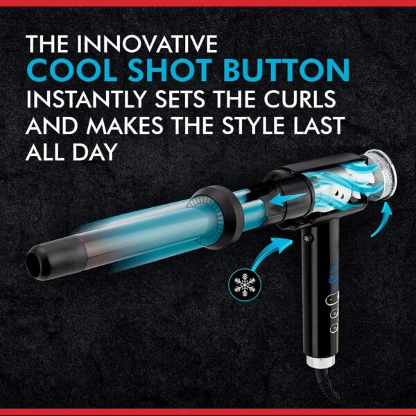 CHI Lava Curl Shot, Hair Curling Wand For Voluminous, Shiny & Long-Lasting Curls, Lower Temperature, Ergonomic, Comfortable Design For Easy Use
