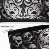 Toiletry Bag for Women Black And White Skulls Cosmetic Bag Portable Capacity Travel Makeup Bags with Zipper Lightweight Cute Beauty Makeup Organizer for Traveling, Accessories, Essentials