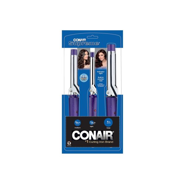 Conair Supreme Curling Iron Combo Pack, 1/2", 3/4", & 1", Set of 3