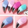 USB Rechargeable Silicone Facial Cleansing Brush, 6- Sonic Skin Care and Exfoliation, Achieve Better Skin Products Absorption - Red(Green)
