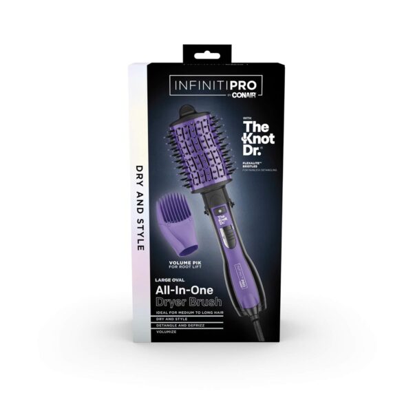 INFINITIPRO BY CONAIR The Knot Dr. All-in-One Oval Dryer Brush, Hair Dryer & Volumizer, Hot Air Brush