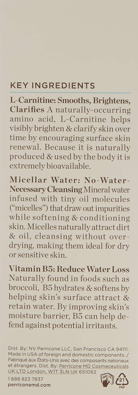 Perricone MD No:Rinse Micellar Cleansing Treatment, 3.99 Fl Oz (Pack of 1)