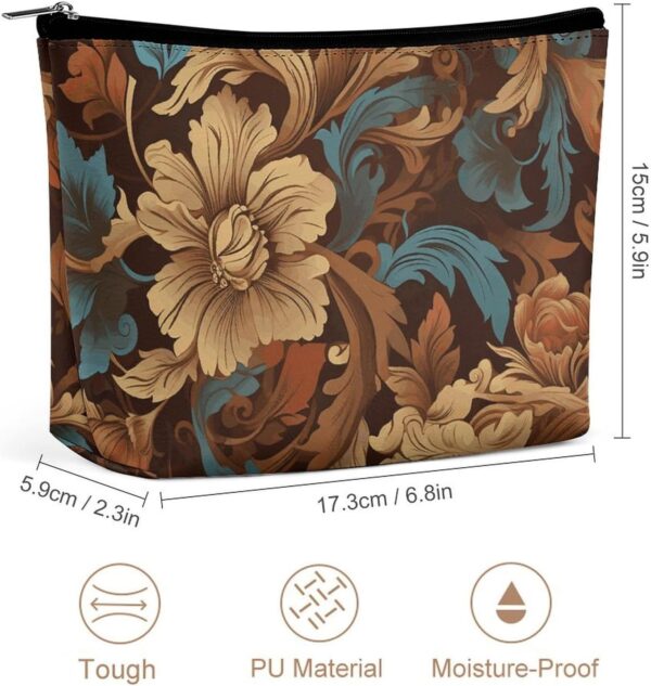 Makeup Bag for Women Cosmetic Bags Set of Ornate Floral Travel Toiletry Bag Cute Zipper Make Up Bags Large Capacity Makeup Case Organizer Portable Makeup Pouch for Travelling Gift