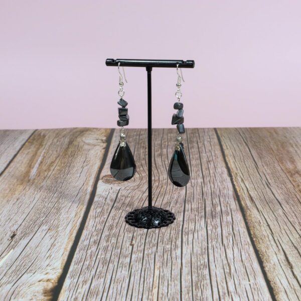 Expo International Blackstone Natural Gemstones, Versatile Jewelry Making Supplies, Vibrant Gemstone Beads, Value Pack of About 220 Beads and Pendants, Black