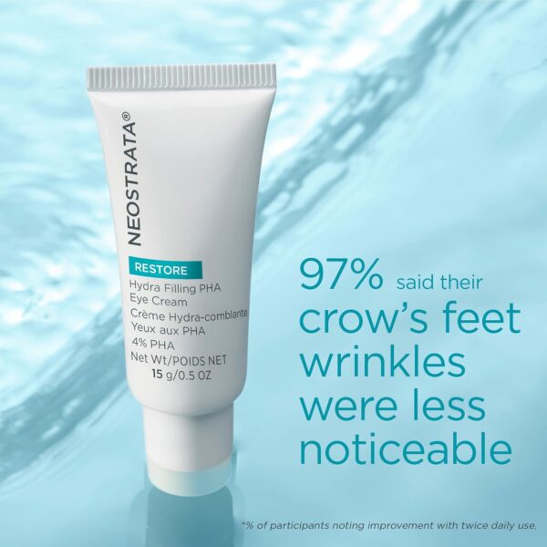 NEOSTRATA RESTORE Hydra Filling PHA Eye Cream, Hydrating and Lifting Anti-Aging Eye Treatment for Fine lines & Wrinkles with Hyaluronic Acid, Vitamin C& E, and Green Tea Extract, 0.5oz