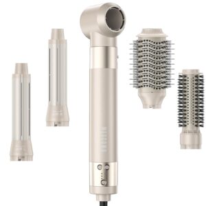 5-in-1 Hot Air Styler – 110,000 RPM Brush Blow Dryer with Auto Wrap Curlers, Fast Drying, Frizz-Free, No Heat Damage – Curl, Straighten, & Add Volume for Salon-Quality Hair