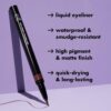 e.l.f. H2O Proof Eyeliner Pen, Felt Tip, Waterproof, Long-Lasting, High-Pigmented Liner For Bold Looks, Vegan & Cruelty-Free, Jet Black. 0.02 Fl Oz