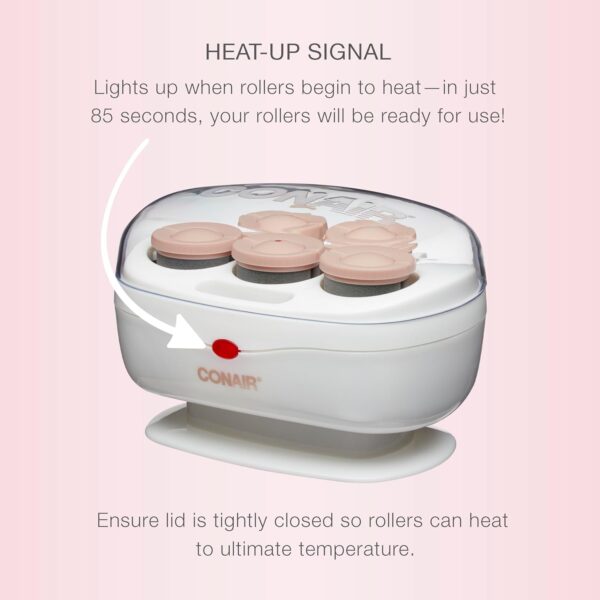 Conair Double Ceramic Hot Rollers for Long, Medium, and All Hair - Hair Curler - Hair Roller Clips Included - 1 1/2-inch Rollers