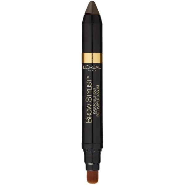 L'Oreal Paris Brow Stylist Kabuki Blender Brow Crayon, Brunette, 0.05 oz.