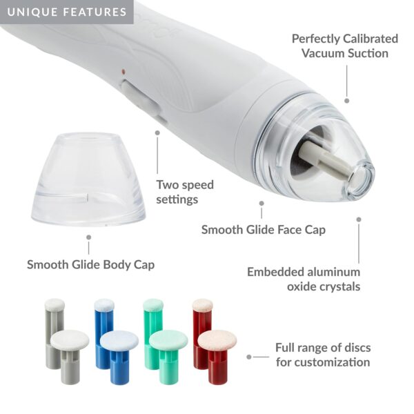 PMD Personal Microderm Pro - At-Home Microdermabrasion Machine with Kit for Face & Body - Exfoliating Crystals and Vacuum Suction for Fresh and Radiant Skin - High & Low Speed Options