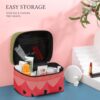 Gradient Watermelon Makeup Bag, Cosmetic Organizer Case Large Portable Capacity Make Up Bags Women Travel Toiletry Bags with Handle And Divider